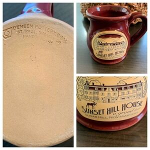 Deneen Pottery Sunset Hill House Mug Sugar Hill NH Stoneware USA 2006 Scenic Inn